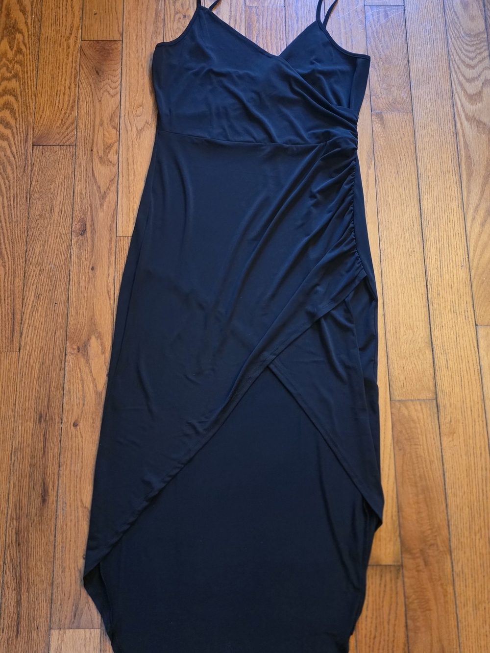 VENUS Black High-Low Slip Dress